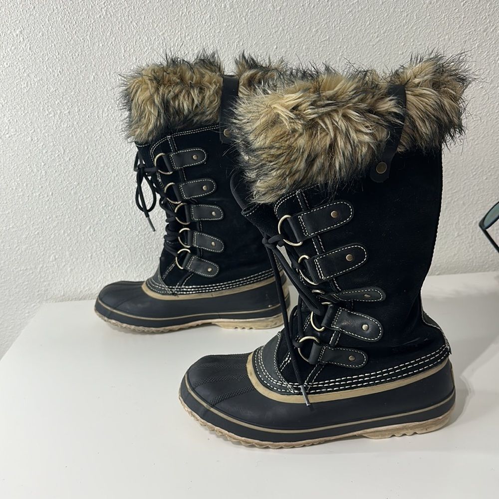 Sorel Joan of Artic Suede‎ Winter Snow Boots Sz 9 - Picture 5 of 8